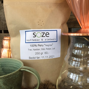 Peru Kaffebønner, Soze, 250 g