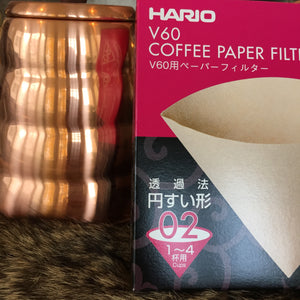 Hario V60 kaffefiltre FSC papir, str. 02